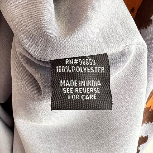 W118 Walter Baker Bold Blue Leopard Print Sleeveless Midi Cocktail Dress Small - Picture 11 of 13